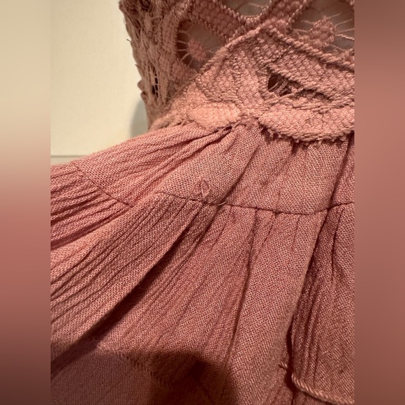 NWT Free People Intimately Adella Cami Mauve Lace Ruffled Tank Top Size XS - Picture 10 of 10